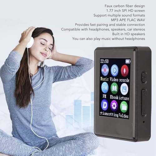 Cocoarm MP3 Player Bluetooth 5.0, 1.77in HiFi Music Player with (8G Small — view 4
