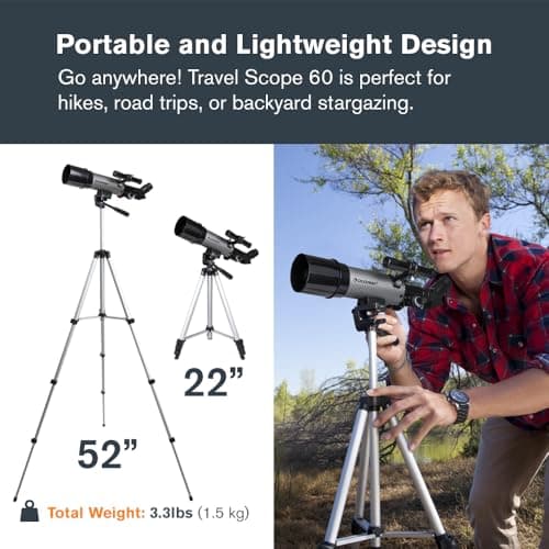 Celestron 21035 Travel Scope 70 Portable Refractor Telescope Kit with Backpack, Black — view 6
