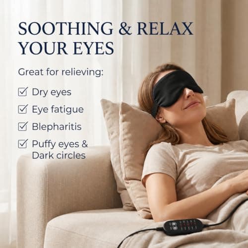 Heated Eye Mask, Electric USB Silk Eye Compress for Dry Eyes, Blepharitis — view 5