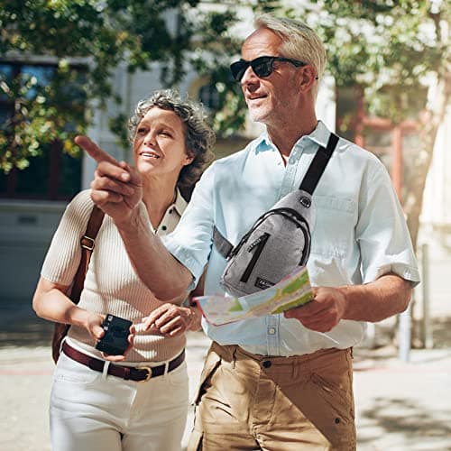 Yafe Small Shoulder Backpack, Lightweight Nylon Rucksack Bag, Grey — view 5