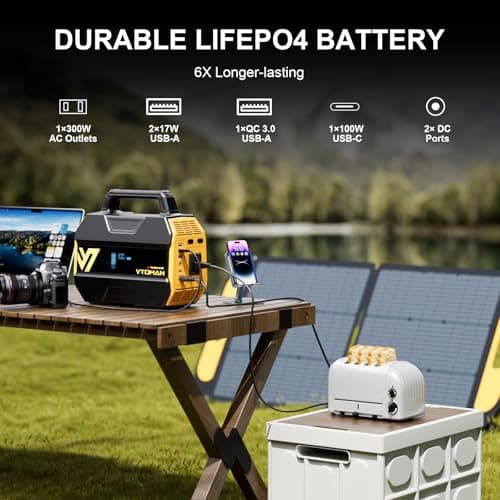VTOMAN FlashSpeed ​​300 Portable Power Station – 230Wh LiFePO4 Battery — view 6
