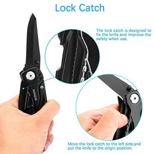 HONZIN Multi Tool Pliers Set, Foldable Pliers Stainless Steel Multitool with Nylon Pouch Ideal Pocket Tool for Outdoor — view 4