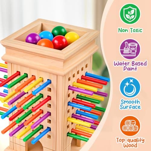 Montessori Game Wooden Board Games, Educational Toys for 3 4 5 6 Year Old — view 4