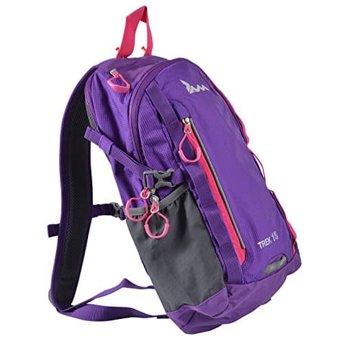 JAM Trek Backpack Purple Pink 25L Waterproof Comfortable Rucksack with Thick Padded Back Panel and Secure iPad Pocket Ideal For College Hiking Festival Camping Travel Lightweight Strong Chest Strap — view 4