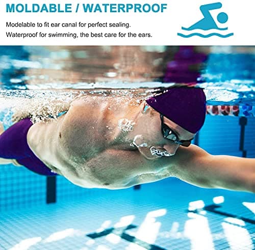 Reusable Silicone Ear Plugs, Waterproof Noise Cancelling EarPlugs for Sleeping, Mowing, Swimming, Airplanes, Concerts — view 4