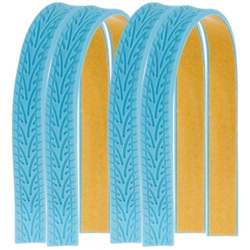 DIYEAH 4pcs Silicone Luggage Wheel Covers for Suitcase Sky Blue Quiet Shockproof Protection Easy Fit