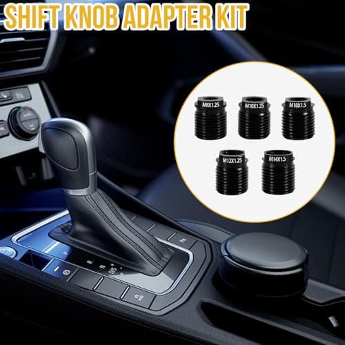 CANIPHA 10Pcs Gear Shift Knob Adapter Kit, Universal Aluminum Alloy M10x1.25 M12 M14 Thread Adapter, Quick Install Secure Fit on Shifter Knobs and Car Accessories — view 4