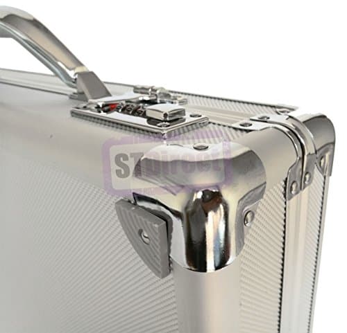 Pro Aluminium Large Deep Executive Laptop Padded Briefcase Attache Case Silver — view 6