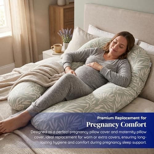 Big C U Shaped Maternity Pregnancy Full Body Support Pillow with Sky Blue Cover – Made in Britain - Super Soft Supportive Cushion with Super Bounce Hollowfibre Filling for Full Body Support — view 2