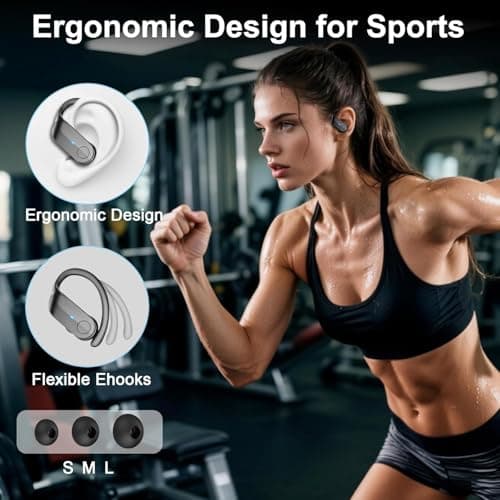 Ordtop Wireless Earbuds Sports, 2026 Bluetooth 5.4 Headphones Running — view 6