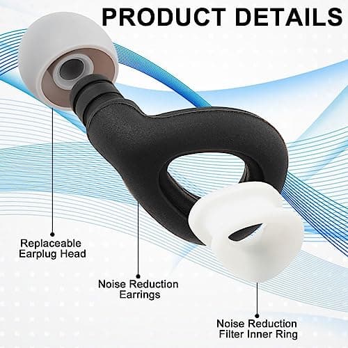 Kunoli Ear Plugs Noise Cancelling for Sleep, Earplugs for Work (Black) — view 2