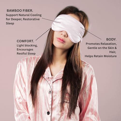 Silenza Luxury Bamboo Sleep Mask – Ultra-Soft Cooling Eye Mask for 100% Light Blocking, Adjustable Comfort Strap, Perfect for Travel & Better Sleep (Navy) — view 2