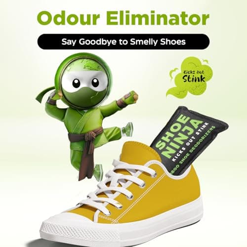 Shoe Ninja Shoe Deodoriser, Shoe Odour Eliminator, Football Boot, 4 Pack — view 2