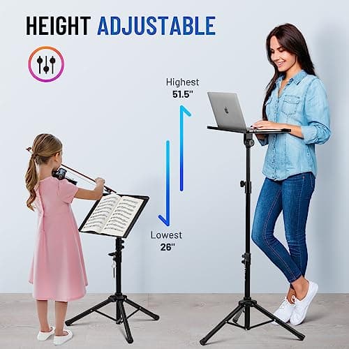 CAHAYA Projector Tripod Stand Portable Laptop Stand Adjustable Height — view 6