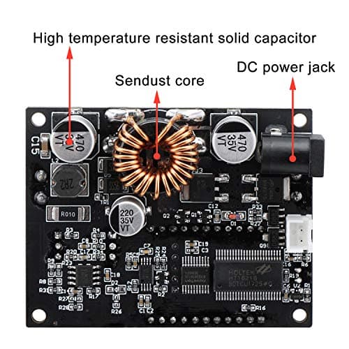 DROK Boost Buck Converter, DC 5.5-30V to 0.5-30V 5V 12V 24V Output Adjustable Power Supply Regulator Module, 4A 35W High Power Voltage Step Up Down Converter Board with Case LCD Display — view 3