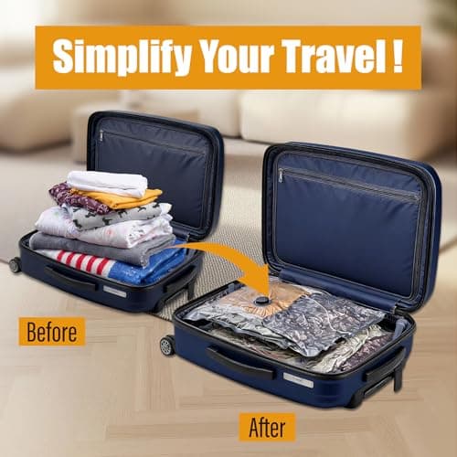 Rechargeable Wireless Pump Travel Vacuum Bags for Luggage, 15 Pack Portable Space Saver Storage Bags for Travel and Home, Compression Packing Cubes Seal for Clothing, Clothes, Blankets, Suitcase — view 5