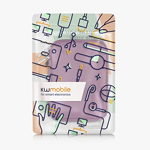 kwmobile Neoprene e-Reader Pouch Size 6" eReader - Universal eBook Sleeve Case with Zipper - Lavender — view 6