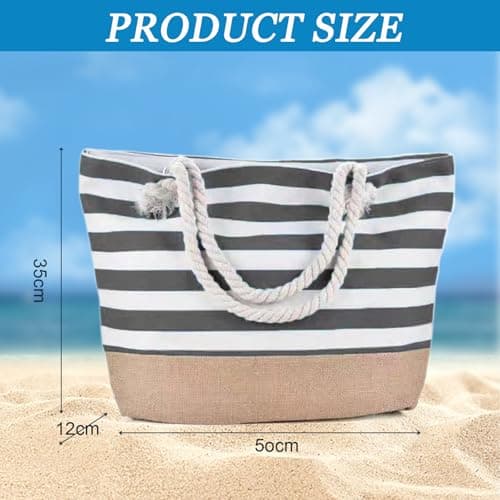 KUIZHEN Large Beach Bag, Beach Bags for Women, Summer Beach Tote Bag — view 3