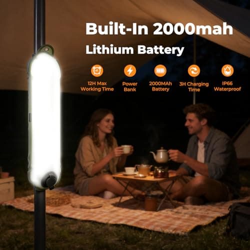 Domigard Inflatable Camping Light, Rechargeable 2000mAh Foldable LED Lamp — view 2