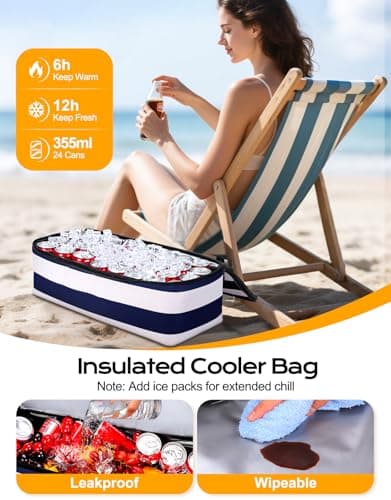 CIRYCASE Beach Bag with Cooler, 54L Extra Large Beach Bags for Women — view 5