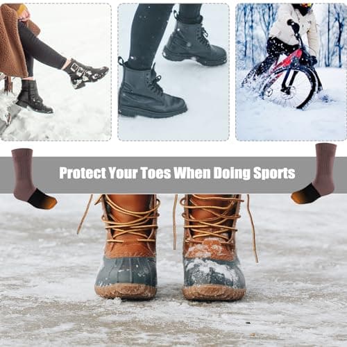 2 Pairs Toe Warmers, Neoprene Thermal Toe Warmers Sleeves, Toe Topper Liner for Warming Feet, Hunting, Cycling, Running, Hiking for Women Men (M Size) — view 5
