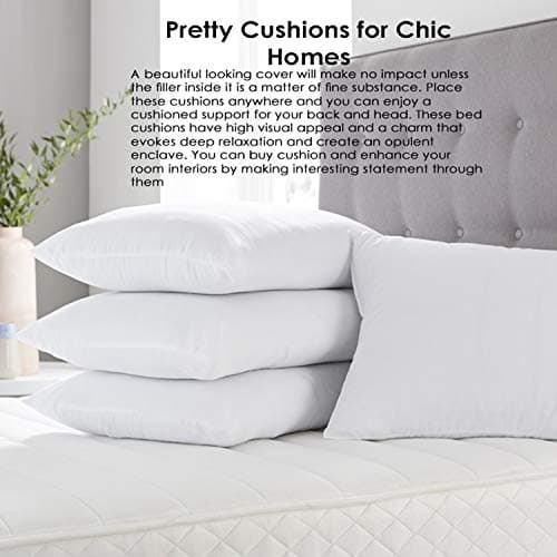 12 Pack 18'' x 18'' Hollowfibre Cushion Inner Pad, Super Soft Value Range, Pure White Plump Polyester Stuffer Pillow Insert Sham, Standard Square – MADE IN UK 45 x 45 Cm — view 3