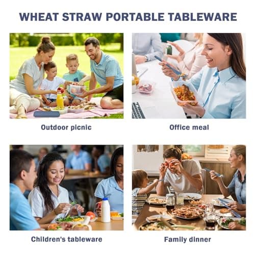 Large Reusable Travel Cutlery Set with Case, Cutlery for Lunch Accessories — view 3