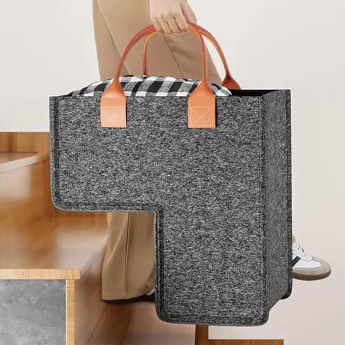 Foldable Felt Stair Basket, Folding Laundry Baskets Staircase, 1-Pack — view 4