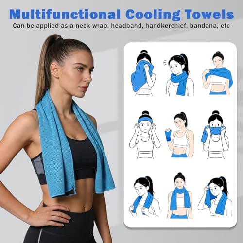 GOTRUST 10pcs Cooling Towels for Hot Weather, Ice Towel Cool Cold Towel Set — view 3