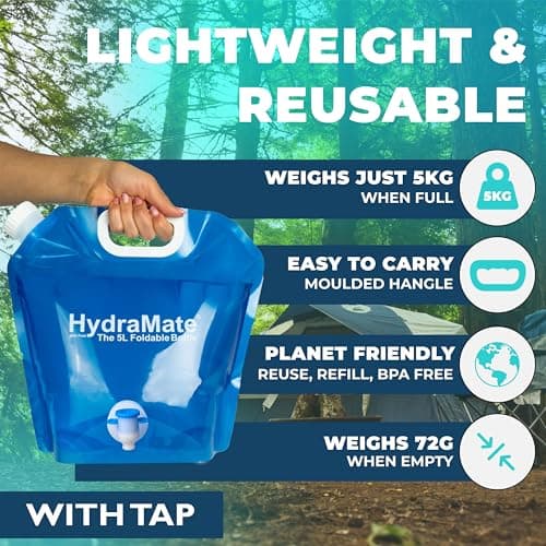 HydraMate Water Carrier Camping - Collapsible Containers 5L Bottles (TAP) — view 3