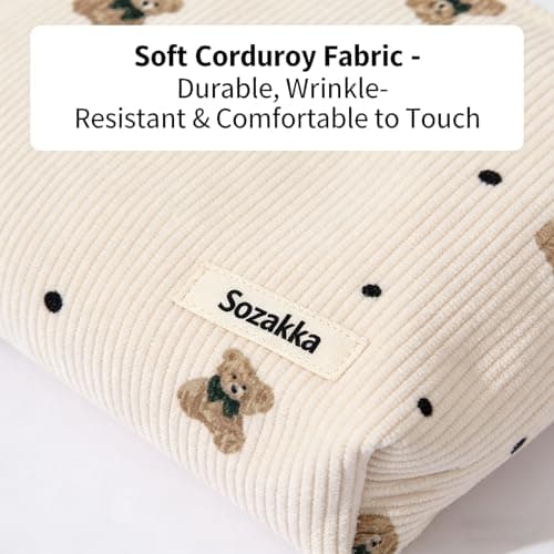 1PC Canvas Cosmetic Bag,Small Cosmetic Bag with Zipper — view 6