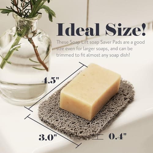 myHomeBody Soap Saver, Lifting Pads for Dish, Set of 6 – 3 Beige, 3 Grey — view 2