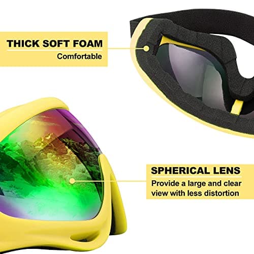 SixYard Ski Goggles, Motorcycle Goggles, 3 Pack Snowboard Snow Goggles for Men Women Adult Youth (Style 3) — view 3