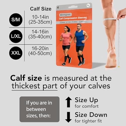 Calf Compression Sleeves for Shin Splints, Women, Men, Running — view 4