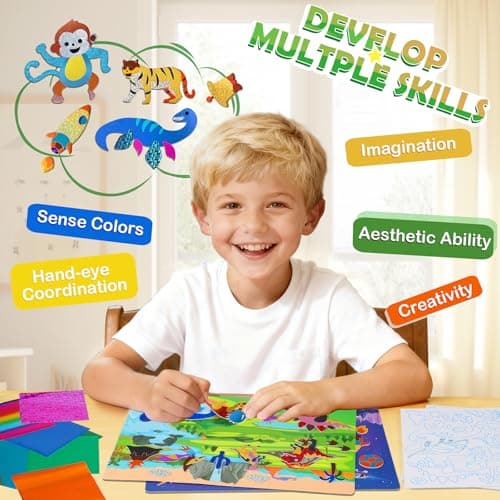 URMYWO Foil Fun Arts & Crafts for Kids Ages 4-12 | Large Size | 20 Themes — view 3
