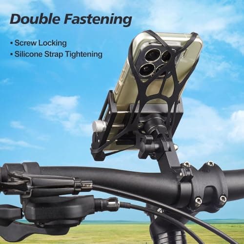 ROTTO Bike Phone Holder Mobile Mount for Bicycle Motorbike 360°Rotation Aluminum Alloy Universal Fit — view 2