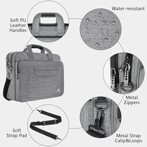 MATEIN Laptop Bag, 15.6 Inch Multifuntional Business Computer Laptop Case — view 5