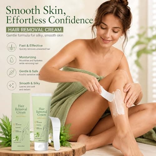 Lumivona Natural Gentle Hair Removal Cream, Lumivona Hair Removal Cream for All Women & Men, HairRemoval Cream for Arms, Legs, Underarms, Hydrating Formula, Suitable for Sensitive Skin (2PC) — view 5