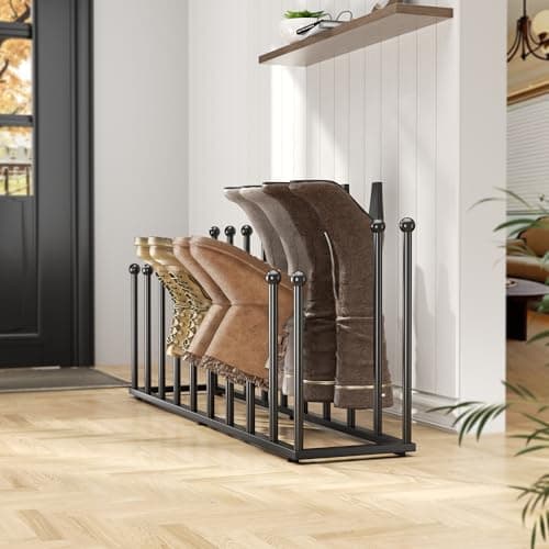 pickpiff Free Standing Shoe Rack - Black Metal Shoe Storage, Shoe Racks Storage for Dorm Room, Closet, Entryway, Bedroom, Patio Outdoor, Hallway, Organiser Storage Fit for 10 Pairs Boot — view 5