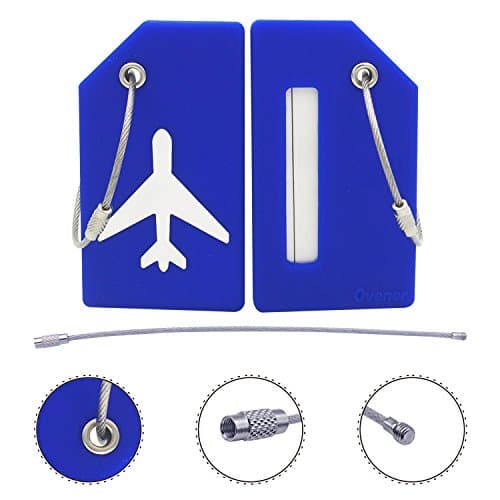 Silicone Luggage Tag with Name ID Card Perfect to Quickly Spot Luggage Suitcase (Plane 5Pcs Multicoloured) — view 2