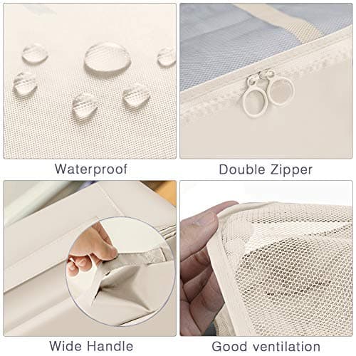 Packing Cubes for Suitcase,Geediar 9 PCS Travel Luggage Packing Organizers Waterproof Travel Essentials Bag Clothes Shoes Cosmetics Toiletries Storage Bags(c-Beige)… — view 5