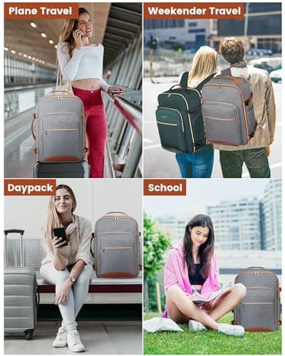 LOVEVOOK Carry On Backpack,40L Travel Hack Backpack Cabin Size for Women — view 6