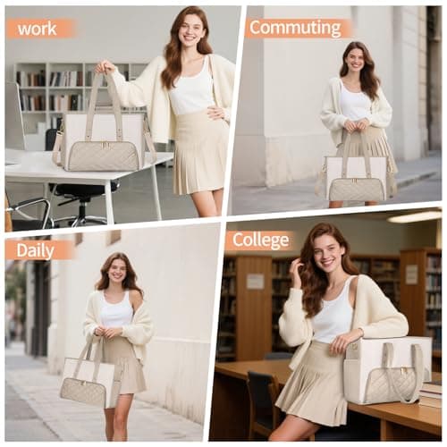 Jetviivid Laptop Bag with Insulated Lunch Compartment, Work Bag for Women — view 6