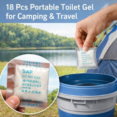 18pcs Camping Toilet Powder,Deodorizer for Survival Kits,Outdoor Use Gel — view 5