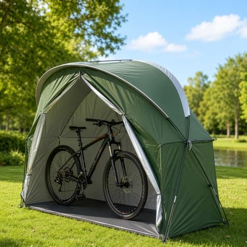 BREEZENEST Transparent Camping Tent, Portable Bubble Shelter with Zipper, Lightweight Outdoor Tent for Camping, Fishing & Cycling (Green) — view 4