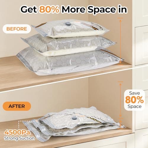 Vacuum Bags for Travel with Wireless Rechargeable Pump 15-Pack — view 4
