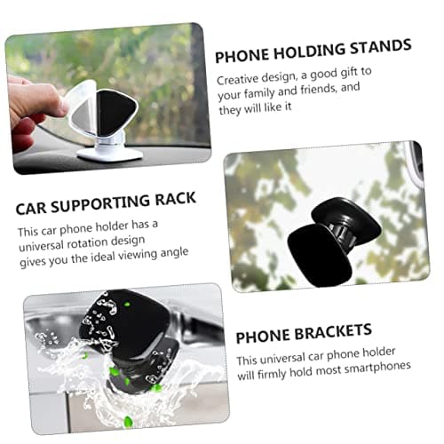 SEWACC 2Pcs Adjustable Car Phone Holder Mount Brackets Black ABS Material with Creative Design Protects Mobile Suitable for Car Dashboard and Windscreen Use — view 3