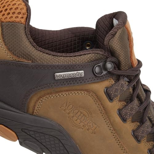 Northwest Territory Corbett Men's Leather Walking Shoes, Taupe, Size 10 — view 2