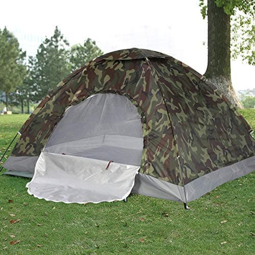 PetHot Camping Tent Waterproof 2-3 Person Camouflage Fishing Hunting Tent 200cm x 150cm x 110cm — view 2