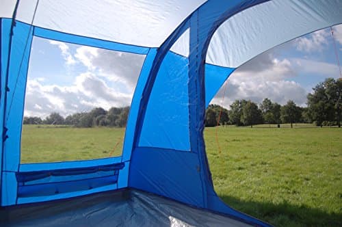 Vango Farnham 500 Stylish 5 Man Tunnel Tent [Amazon Exclusive] with TBS II for All Weather Family Camping, Attached Sun Porch, Sewn-In Groundsheet, River Blue — view 5